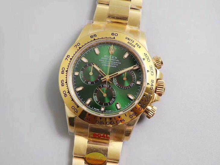 N厂劳力士迪通拿「4130机芯」N厂绿金迪Daytona超越AR厂