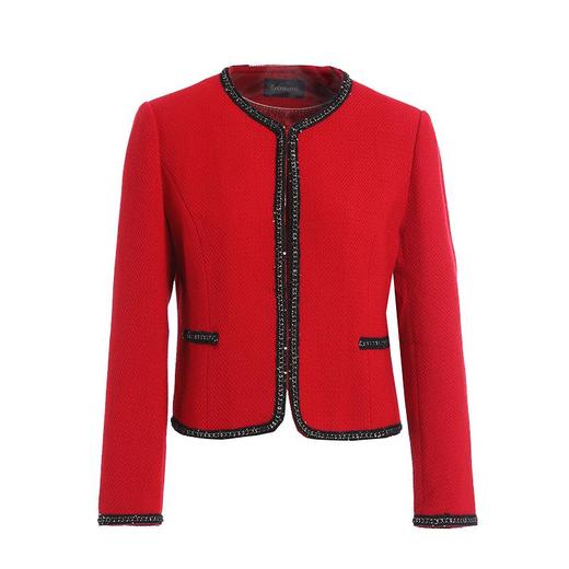 乔万尼新品春秋短外套绵羊毛短款小香风ET3B602 商品图4