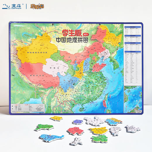 【学生版】磁力拼图  3岁以上 双面内容 政区地形图二合一 学习地理的好帮手 商品图1