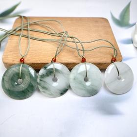 金丝玉吊坠-天山翠大平安扣50