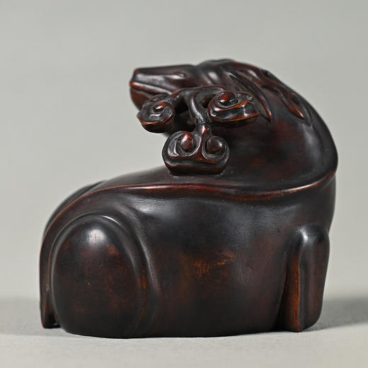 清 黄杨木雕鹿衔灵芝摆件 商品图1