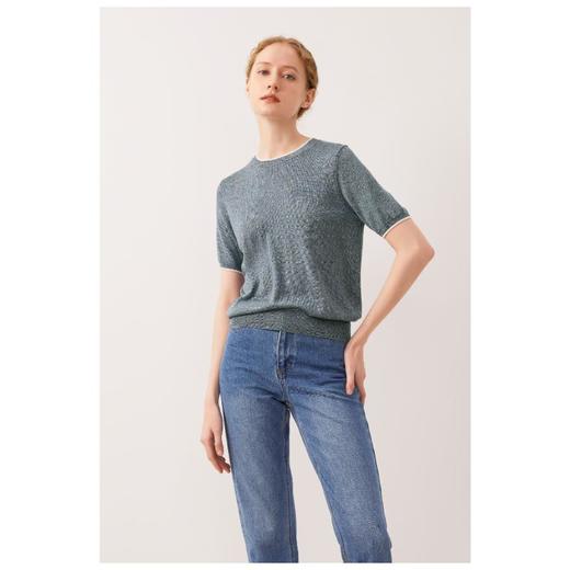 3楼珍贝桑蚕丝圆领女短袖 商品图1