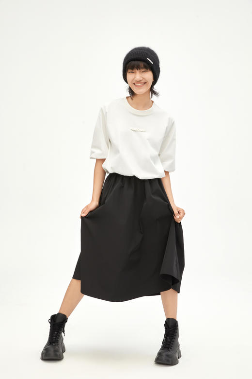 【XS1M1】有兰 酷感抽褶伞裙半身裙IM3SK01 商品图10