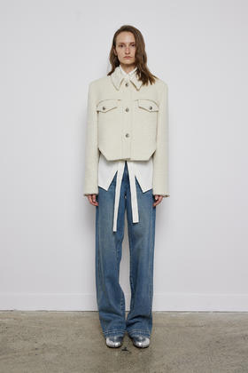 立体阔型牛仔裤