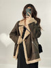 YX【定制10天】设计感皮毛一体外套女2022冬季新款韩版时尚休闲加厚羊毛皮草大衣 商品缩略图1