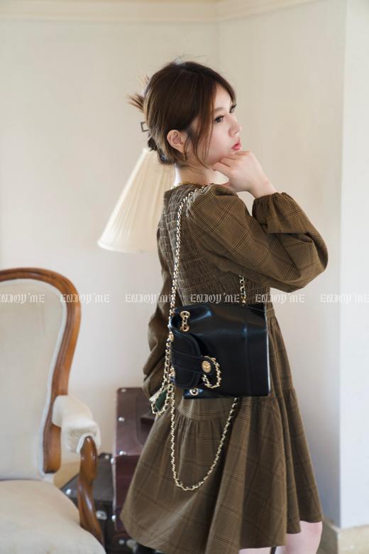 【门店同款】秋季浪漫主义-咖啡格连衣裙 154142853 商品图7