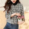 SMZ9454 2023新款秋季小香风高级感别致上衣格子遮肚显瘦时尚短款外套女潮 商品缩略图2