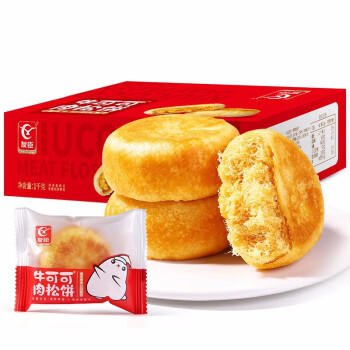 友臣肉松饼营养早餐休闲零食蛋糕面包茶点1000g 2斤装年货礼盒伴手礼 商品图6