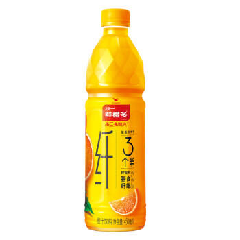 统一 鲜橙多 450ml*15瓶 整箱装 橙汁饮料（新老包装随机发货） 商品图1