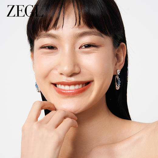 ZEGL设计师丹宁系列牛仔风耳环女甜酷复古爱心耳钉小众银针耳饰品 商品图2