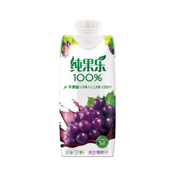 百事可乐纯果乐 100%葡萄汁330ml*12盒 整箱装果汁 商品图1