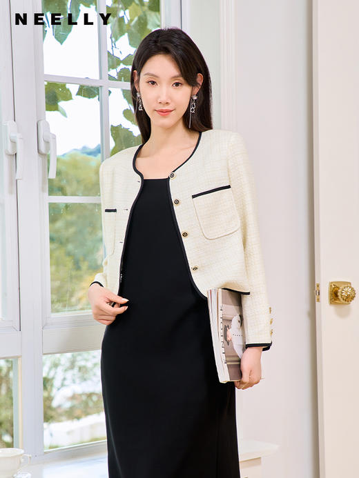 NEELLY纳俪商场同款小香风短外套2023秋季新款高级感通勤气质上衣N23084C14410 商品图0