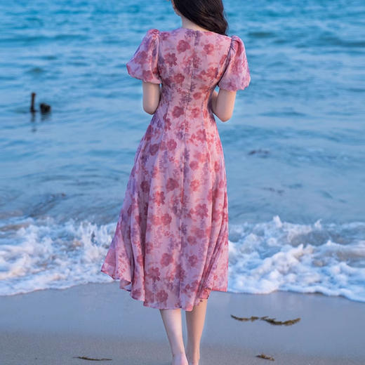 裁缝学苑AS87法式V领茶歇连衣裙 纸样裙子泡泡袖长裙女装裁剪衣服 商品图2