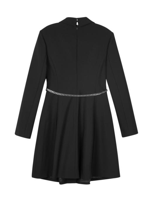 NEELLY纳俪商场同款西装连衣裙女秋新款收腰高级气质感职业小黑裙N23082Y01113 商品图3