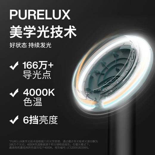 【七夕礼物】AMIRO觅光化妆镜带灯led梳妆镜 O系列智能高清日光美妆镜子 生日礼物女生送老婆 O2小黑镜 商品图1