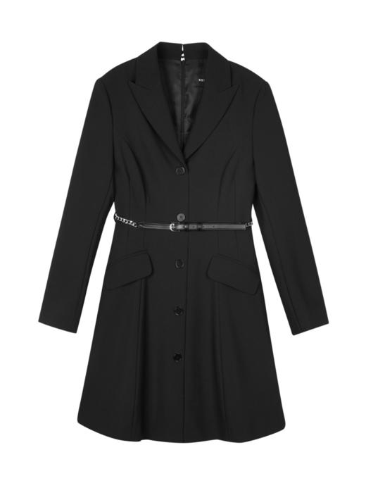 NEELLY纳俪商场同款西装连衣裙女秋新款收腰高级气质感职业小黑裙N23082Y01113 商品图2