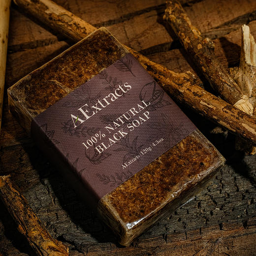 【赠起泡网】非洲洁肤小黑皂 AEXTRACTS乳木果黑皂 120g/块 植物配方 洗卸二合一  超好用！ 商品图4