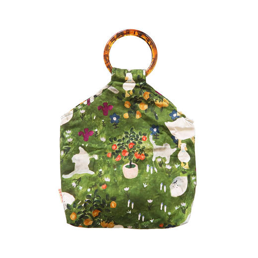 HUJI祤集Amber手提包插画复古动物印花 商品图0