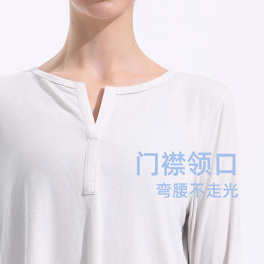 舒适透气裸感瑜伽长袖T恤跑步训练速干运动上轻薄显瘦健身瑜伽服LW 000 TX50 商品图3