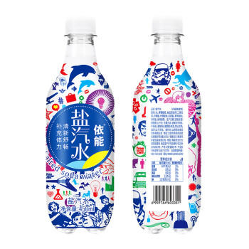 依能 盐汽水 气泡水 碳酸饮料 450ml*15瓶 塑膜装 咸口味饮品 商品图1