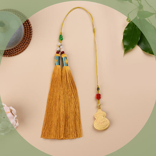 牛首山文创牛首万福福禄车挂汽车饰品中国风紫光檀吊饰流苏挂饰 商品图4