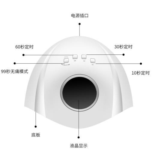 【美甲】 Y3美甲灯168W大功率美甲光疗灯指甲甲油胶UV烤灯固化速干 42颗灯珠 商品图2