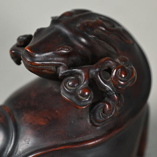 清 黄杨木雕鹿衔灵芝摆件 商品图2