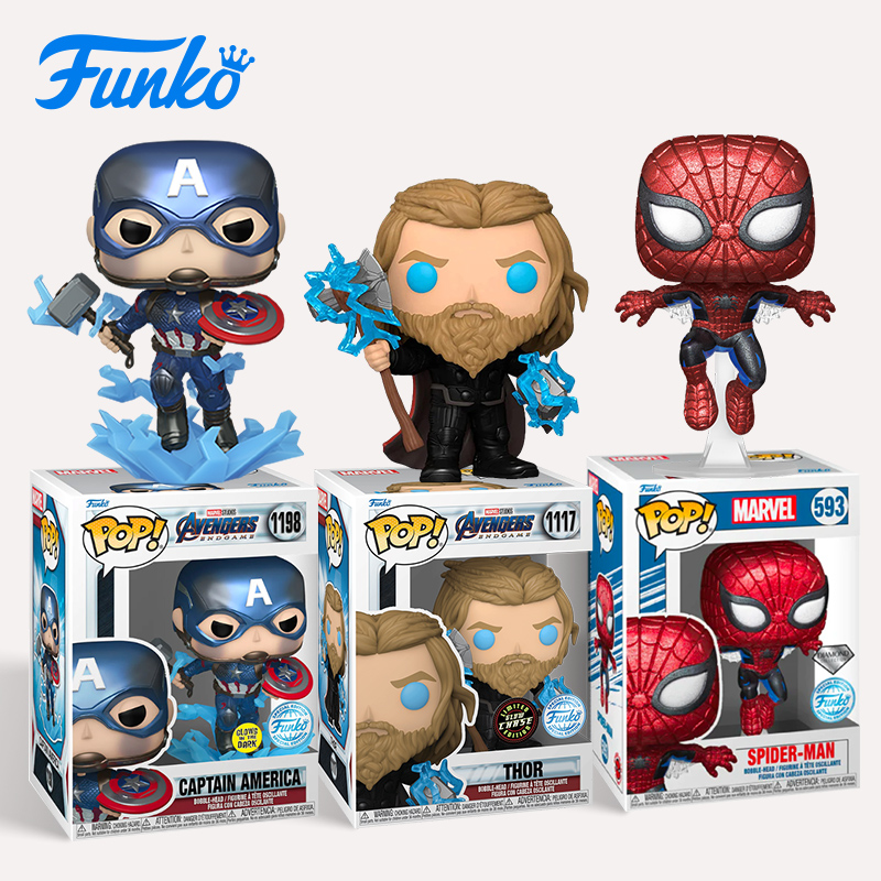 MINDstyle独家限定套装（Funko POP!  美漫 Chase雷神+美国队长+蜘蛛侠）限定手办公仔摆件