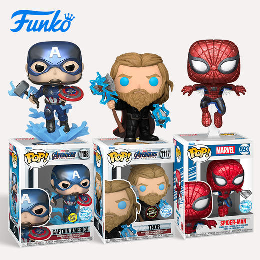 MINDstyle独家限定套装（Funko POP!  美漫 Chase雷神+美国队长+蜘蛛侠）限定手办公仔摆件 商品图0