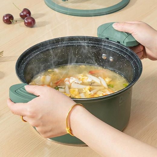 德铂Debo 米尔斯微压锅 DEP-DS323 22cm 不粘煲汤锅压力锅 商品图2