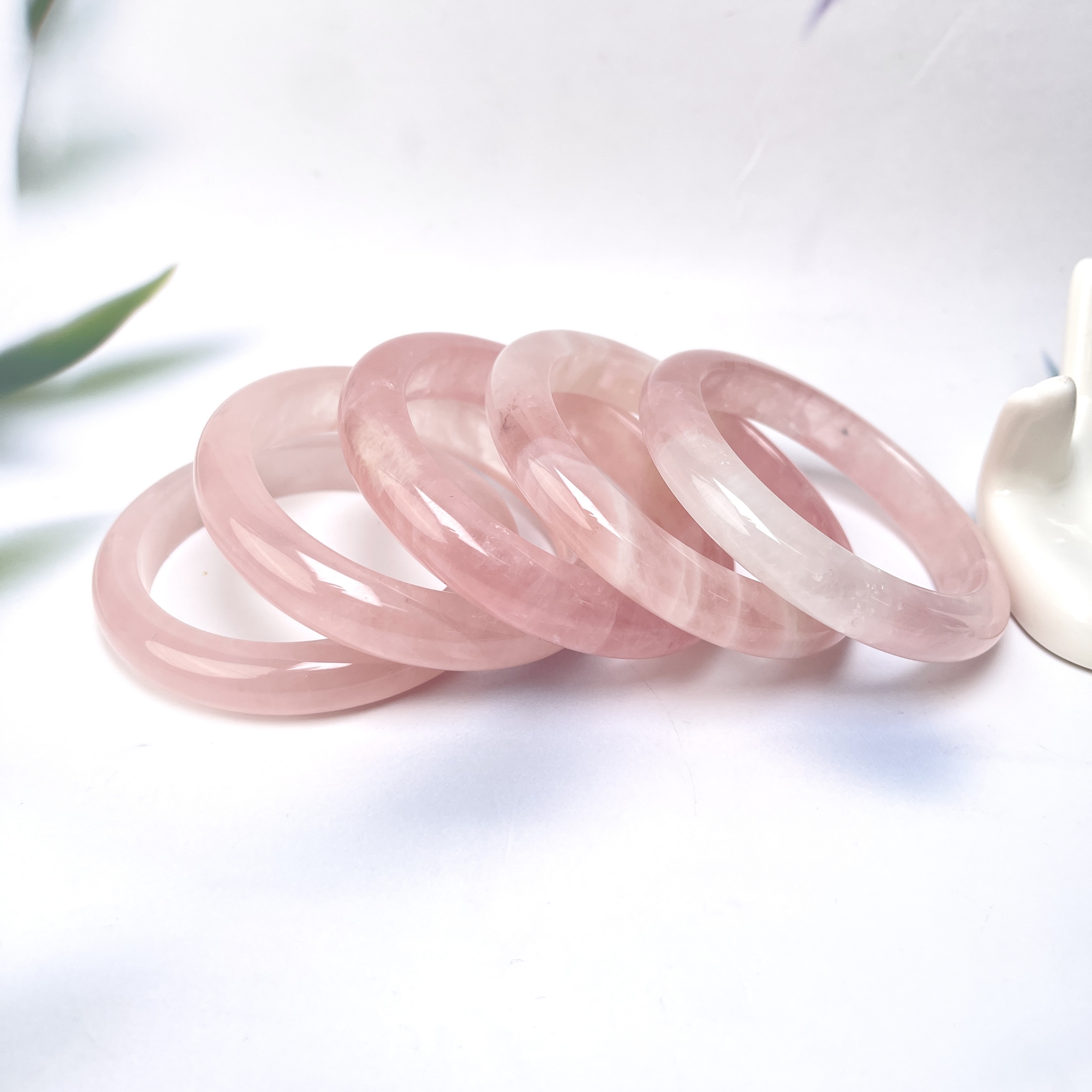 水晶手镯-粉晶宽条