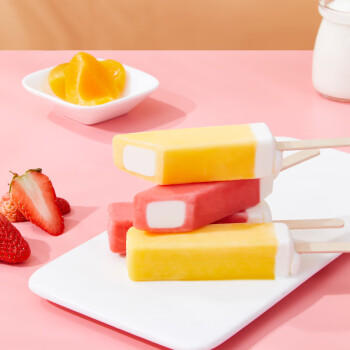 明治meiji黄桃酸奶味、草莓酸奶味雪糕 49g*10支 彩盒装 商品图1