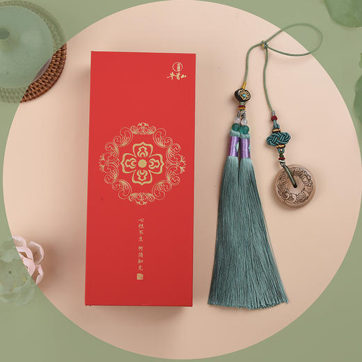 牛首山文创牛首万福福禄车挂汽车饰品中国风紫光檀吊饰流苏挂饰 商品图2