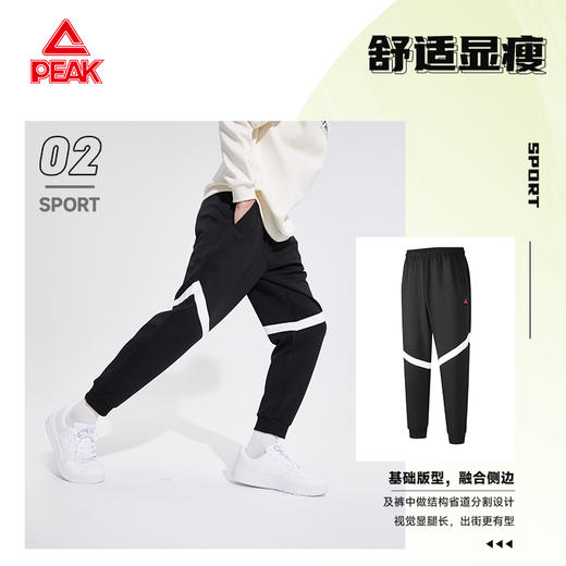 匹克2023秋季新款篮球训练系列男款针织长裤DF333261 商品图3