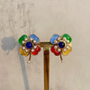 订购6个月到｜Gripoix Paris-Clover Earrings-彩色琉璃  四叶草 耳环［法国设计师］ 商品缩略图2