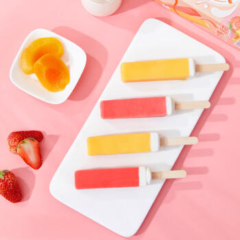 明治meiji黄桃酸奶味、草莓酸奶味雪糕 49g*10支 彩盒装 商品图2