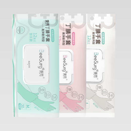 秉秀食品级耐用型丁腈手套 30只/包 可选尺码 商品图5