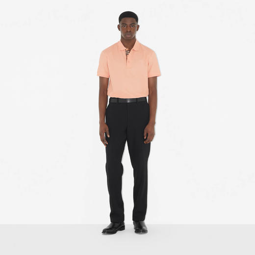 BURBERRY 巴宝莉 男士TB专属标识装饰珠地网眼布棉质短袖Polo衫 粉色 8070168 B6005 商品图1