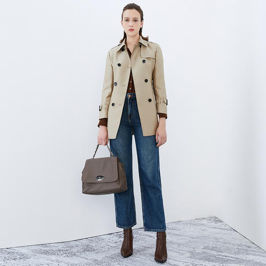 EITIE爱特爱秋季新款中长款简约大气风衣7504206 商品图1