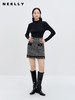 NEELLY纳俪商场同款千鸟格A字裙女2023秋季新款小众设计感半身裙N23083E01160 商品缩略图1