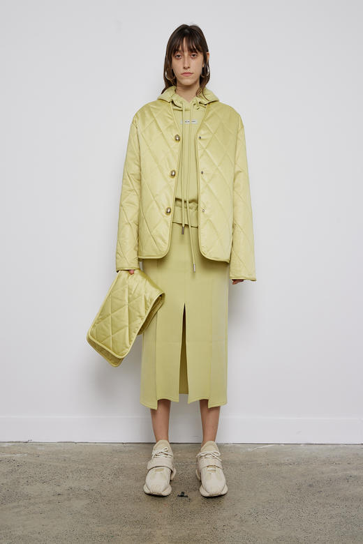 前开衩起梗针织长裙 商品图0