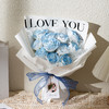 【给你的星辰大海！布达佩斯之恋网红花束】11朵玫瑰寓意一生一世，碎冰蓝玫瑰，气味芳香，触感逼真，可长久保存，高端大气，送礼方便有面子！七夕情人节礼物，送女友闺蜜必备香皂花成品七夕 商品缩略图1