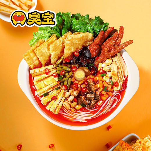 臭宝 螺蛳粉 爆有料大片腐竹柳州螺狮粉广西虎皮鸡爪牛肉浓汤 爆有料487g*4袋（肉多多） 商品图6