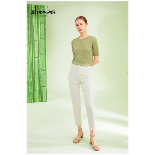 3楼珍贝丝绒镂空女短袖 商品图0