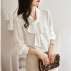 【法式优雅通勤飘带衬衫】缎面飘带衬衫 时尚百搭 优雅知性 舒适亲肤 清凉透气 抗皱耐磨 商品缩略图2