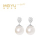 美裕 银925淡水珍珠耳钉9-10mm白 106576 商品缩略图0
