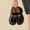 Safiya/索菲娅2023秋季新品新潮个性蝴蝶金属扣粗跟厚底乐福鞋 SF33112057 商品缩略图1