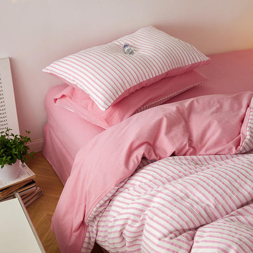 【条纹提花套件】全棉条纹提花四件套床品套件酒店名宿4件套纯棉床单  良品 商品图6