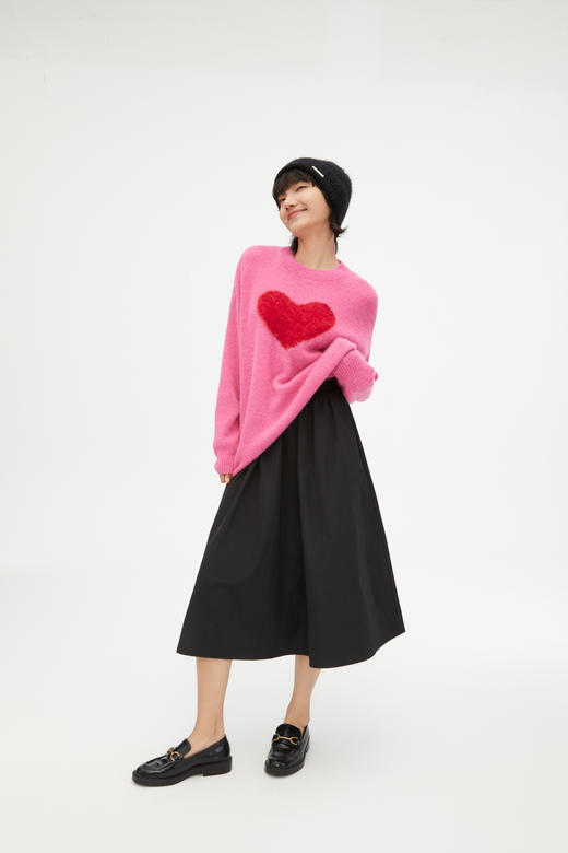 【XS1M1】有兰 酷感抽褶伞裙半身裙IM3SK01 商品图2