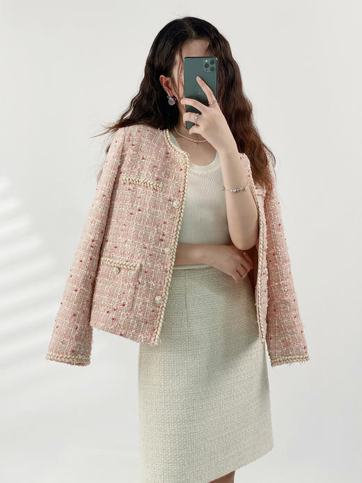 YX【定制10天】设计感小香风羊毛短外套女2023秋季新款韩版通勤百搭气质减龄上衣 商品图2